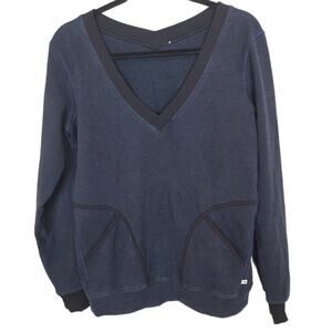 Lululemon Sweatshirt Pullover Sweater V Neck Sweater Navy Blue Sweater Womens